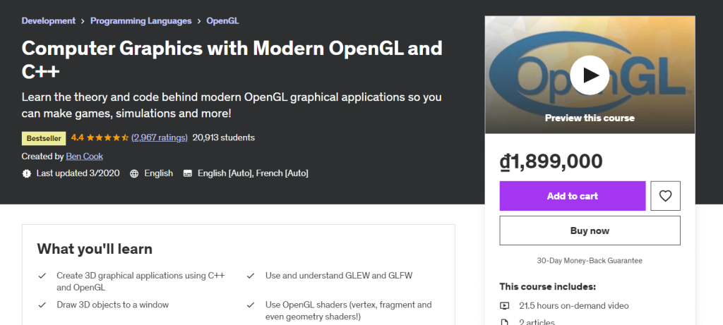 Computer Graphics with Modern OpenGL and C++ Free Download