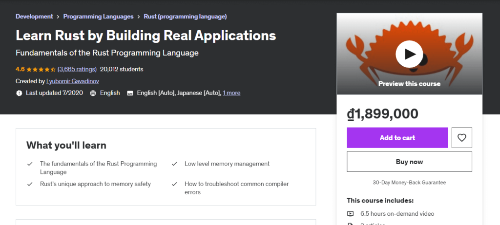 Learn Rust by Building Real Applications free download