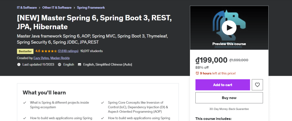 Master Spring 6, Spring Boot 3, REST, JPA, Hibernate free download