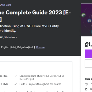 .NET Core MVC - The Complete Guide 2023 [E-commerce] [.NET8]
