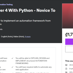 Selenium WebDriver 4 With Python - Novice To Ninja